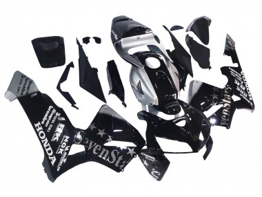 Meilleurs Carénages Moto Honda CBR600RR 2005-2006 - Noir Argent SevenStars