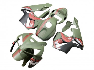 Meilleurs Carénages Moto Honda CBR600RR 2005-2006 - Vert Rouge Requin