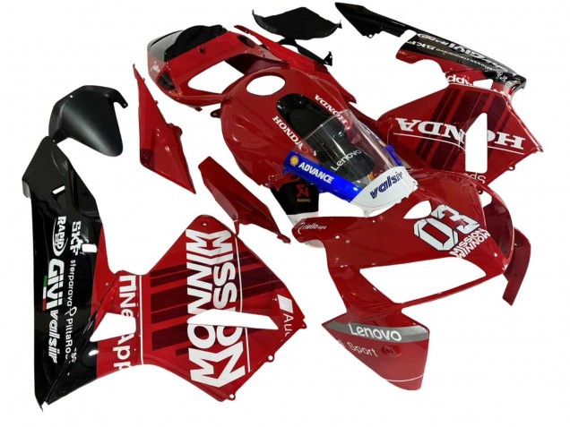 Carénages Moto Honda CBR600RR 2005-2006 - Rouge Noir Valsir 03