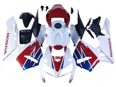 Meilleurs Carénage Moto Honda CBR600RR 2005-2006 - Blanc Rouge Bleu HRC