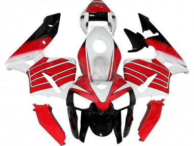 Meilleurs Carénage Moto Honda CBR600RR 2005-2006 - Rouge Blanc Noir