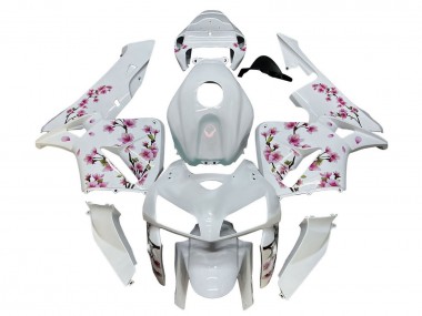 Meilleurs Carénages Moto Honda CBR600RR 2005-2006 - Blanc Fleur de cerisier