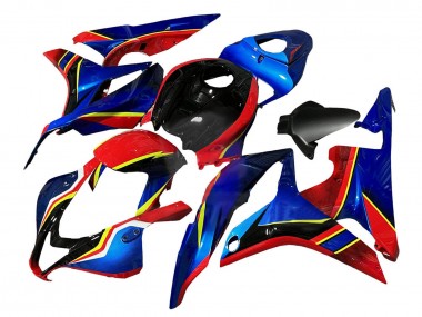 Meilleurs Carénages Moto Honda CBR600RR 2007-2008 - Bleu Rouge Jaune Noir Brillant