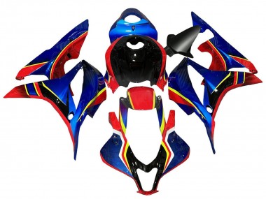 Meilleurs Carénages Moto Honda CBR600RR 2007-2008 - Bleu Rouge Jaune Noir Brillant