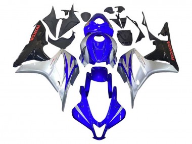 Meilleurs Carénages Moto Honda CBR600RR 2007-2008 - Argent Bleu Noir Brillant Courses