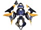 Carénages Moto Honda CBR600RR 2007-2008 - Orange Bleu Foncé Trick Star 06