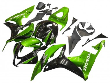 Meilleurs Kits Carénage Moto Honda CBR600RR 2007-2008 - Vert Noir Brillant