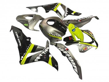 Meilleurs Carénages Moto Honda CBR600RR 2007-2008 - Gris Fluorescent Jaune Requin