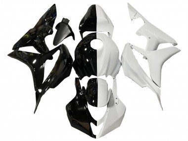 Meilleurs Carénages Moto Honda CBR600RR 2007-2008 - Blanc Noir Brillant Diviser