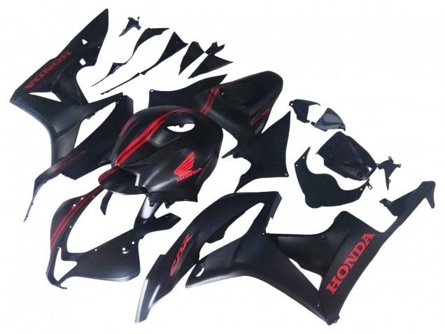 Carénages Moto Honda CBR600RR 2007-2008 - Noir Mat Rouge