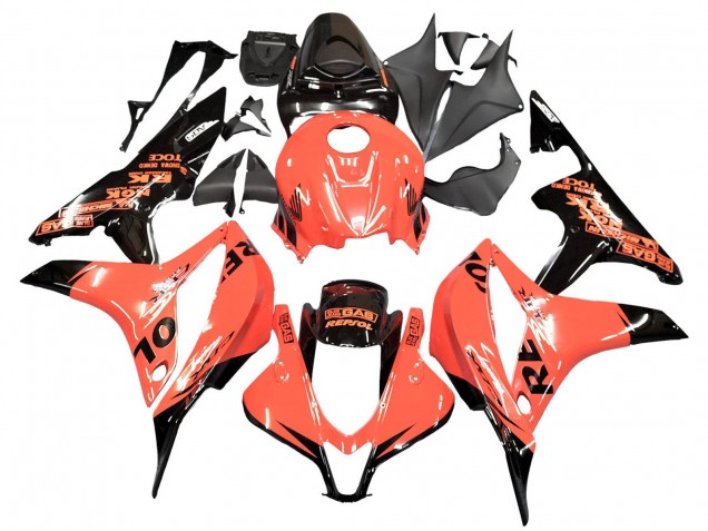 Carénages Moto Honda CBR600RR 2007-2008 - Orange Noir Brillant Repsol