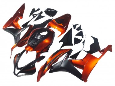 Meilleurs Carénage Moto Honda CBR600RR 2007-2008 - Orange Noir Mat