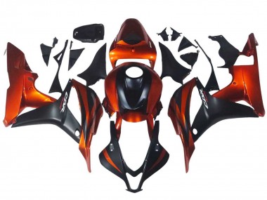 Meilleurs Carénage Moto Honda CBR600RR 2007-2008 - Orange Noir Mat