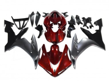 Meilleurs Carénages Moto Yamaha YZF R1 2002-2003 - Rouge Argent Noir