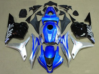 Meilleurs Carénages Moto Honda CBR600RR 2009-2012 - Argent Bleu Noir Brillant Courses