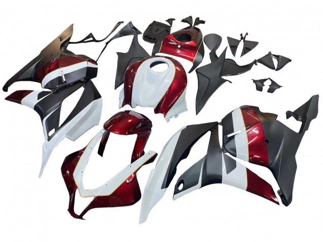 Carénages Moto Honda CBR600RR 2009-2012 - Blanc Rouge Noir Mat
