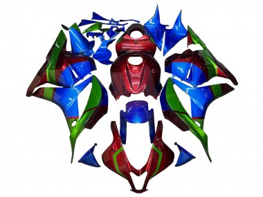 Meilleurs Carénages Moto Honda CBR600RR 2009-2012 - Bleu Rouge Vert