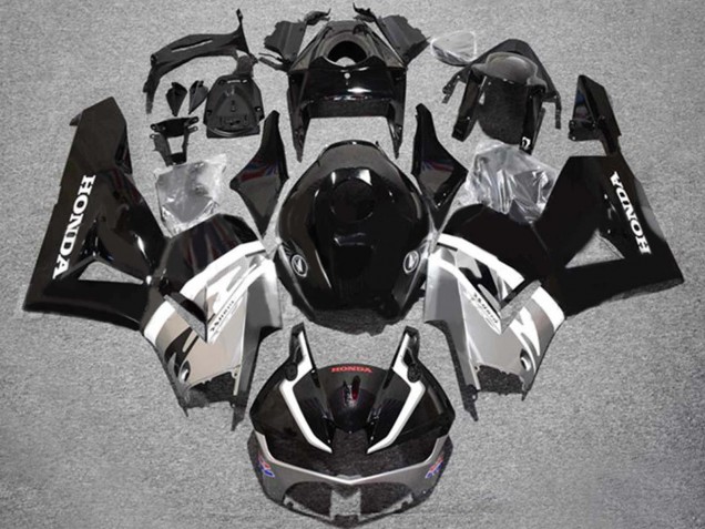 Carénages Moto Honda CBR600RR 2013-2023 - Argent Noir Brillant