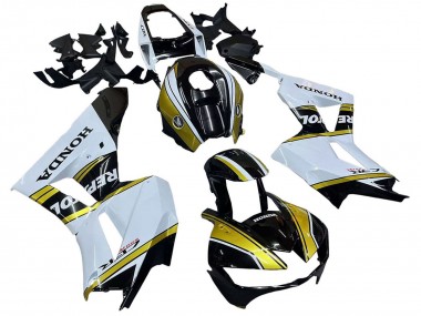 Meilleurs Carénages Moto Honda CBR600RR 2013-2023 - Blanc Or Noir Brillant Repsol