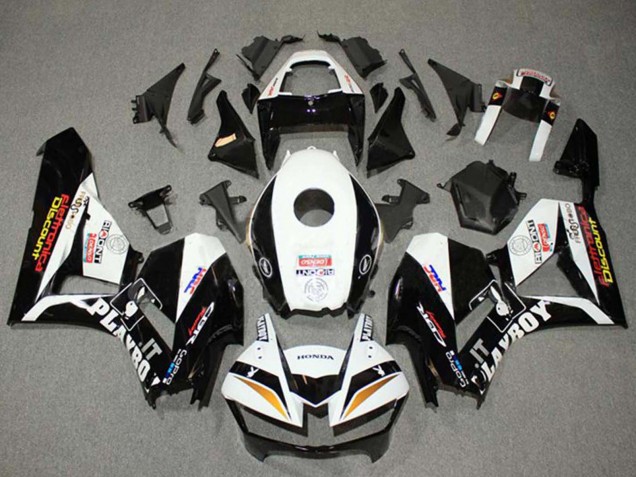 Carénages Moto Honda CBR600RR 2013-2023 - Blanc Or Noir Brillant HRC