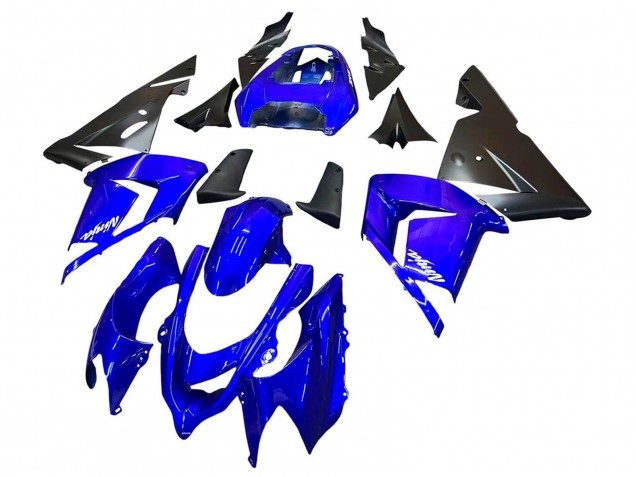 Carénages Moto Kawasaki ZX10R 2004-2005 - Bleu Noir Ninja