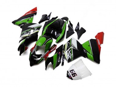 Meilleurs Carénages Moto Kawasaki ZX10R 2004-2005 - Blanc Noir Vert Elf