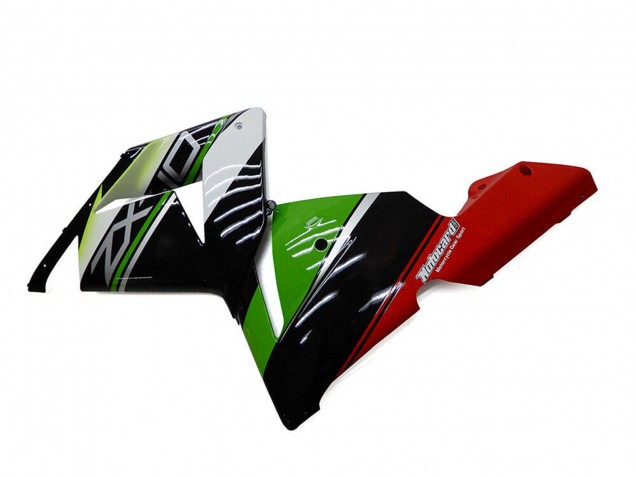 Carénages Moto Kawasaki ZX10R 2004-2005 - Blanc Noir Vert Elf