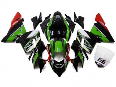 Meilleurs Carénages Moto Kawasaki ZX10R 2004-2005 - Blanc Noir Vert Elf