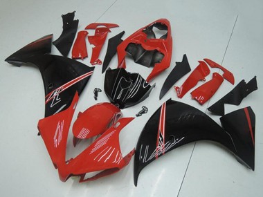 Meilleurs Carénages Moto Yamaha YZF R1 2012-2014 - Rouge Noir Brillant