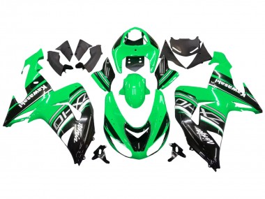 Meilleurs Kits Carénage Moto Kawasaki ZX10R 2006-2007 - Vert Blanc Noir