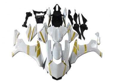 Meilleurs Carénages Moto Yamaha YZF R1 2015-2019 - Blanc Or