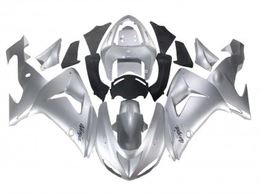 Meilleurs Carénages Moto Kawasaki ZX10R 2006-2007 - Argent Noir Ninja