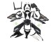 Carénages Moto Kawasaki ZX10R 2008-2010 - Noir Brillant Blanc Vert Monstre Elf