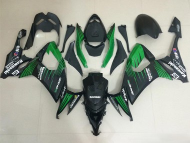 Meilleurs Carénages Moto Kawasaki ZX10R 2008-2010 - Noir Mat Vert