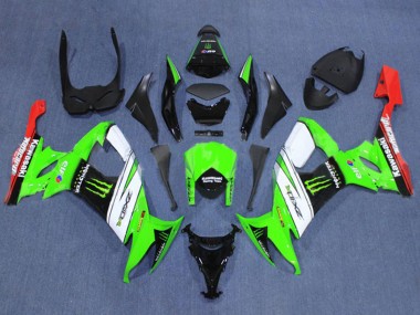 Meilleurs Carénages Moto Kawasaki ZX10R 2008-2010 - Vert Blanc Rouge Noir Monstre