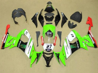 Meilleurs Carénages Moto Kawasaki ZX10R 2008-2010 - Vert Blanc Rouge Noir Elf Vert Monstre Energy 27