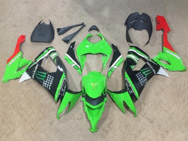 Meilleurs Carénages Moto Kawasaki ZX10R 2008-2010 - Vert Blanc Noir Rouge Monstre