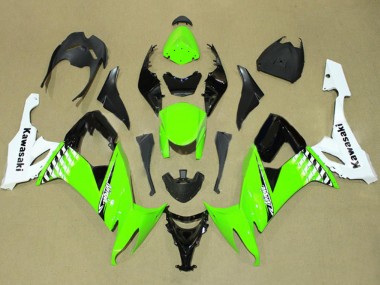 Meilleurs Carénage Moto Kawasaki ZX10R 2008-2010 - Blanc Vert Noir