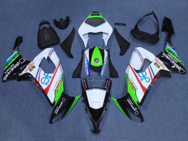 Meilleurs Carénages Moto Kawasaki ZX10R 2008-2010 - Blanc Fluorescent Vert Rouge Noir