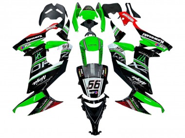Meilleurs Carénages Moto Kawasaki ZX10R 2008-2010 - Vert Blanc Rouge Noir Monstre Elf 66
