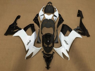 Meilleurs Carénages Moto Kawasaki ZX10R 2008-2010 - Blanc Noir Brillant