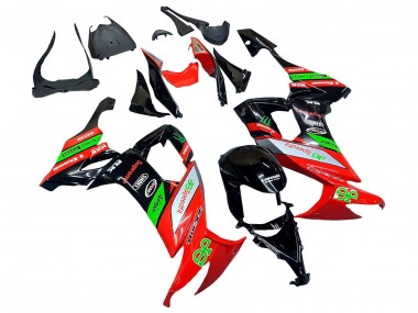 Meilleurs Carénages Moto Kawasaki ZX10R 2008-2010 - Rouge Vert Noir