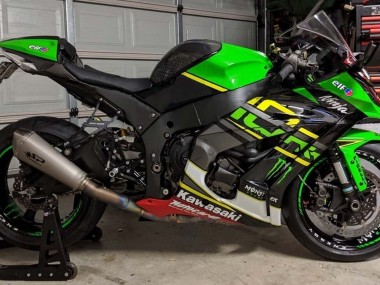Meilleurs Carénages Moto Kawasaki ZX10R 2011-2015 - Vert Jaune Noir Blanc Elf Monstre