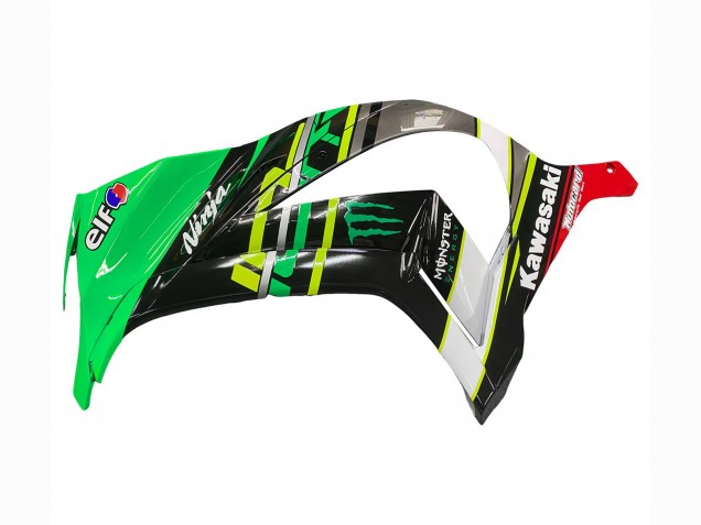Carénages Moto Kawasaki ZX10R 2011-2015 - Vert Jaune Noir Blanc Elf Monstre