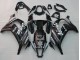 Carénages Moto Kawasaki ZX10R 2011-2015 - Noir Brillant Blanc Elf Neige Décalque