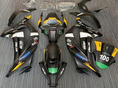 Meilleurs Carénages Moto Kawasaki ZX10R 2011-2015 - Noir Mat Blanc Jaune Vert Elf Trick Star Frtr 100