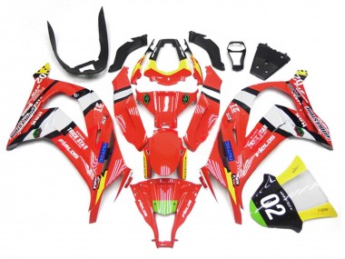 Meilleurs Carénages Moto Kawasaki ZX10R 2011-2015 - Rouge Jaune Blanc Noir Vert Bleu Trick Star 02