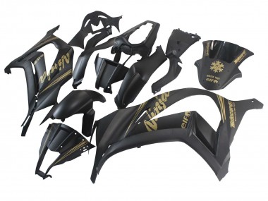 Meilleurs Carénages Moto Kawasaki ZX10R 2011-2015 - Noir Mat Or Neige Elf
