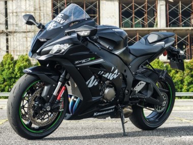 Meilleurs Carénages Moto Kawasaki ZX10R 2011-2015 - Noir Mat Blanc Vert Neige Décalque