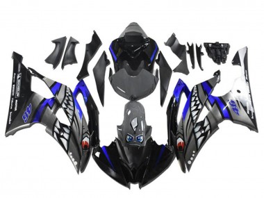 Meilleurs Carénages Moto Yamaha YZF R6 2008-2016 - Bleu Argent Gris Requin